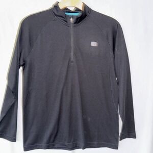 Pullover 1/4 Zip M Performance Stretch Athletic Fit Black Moisture Wicking